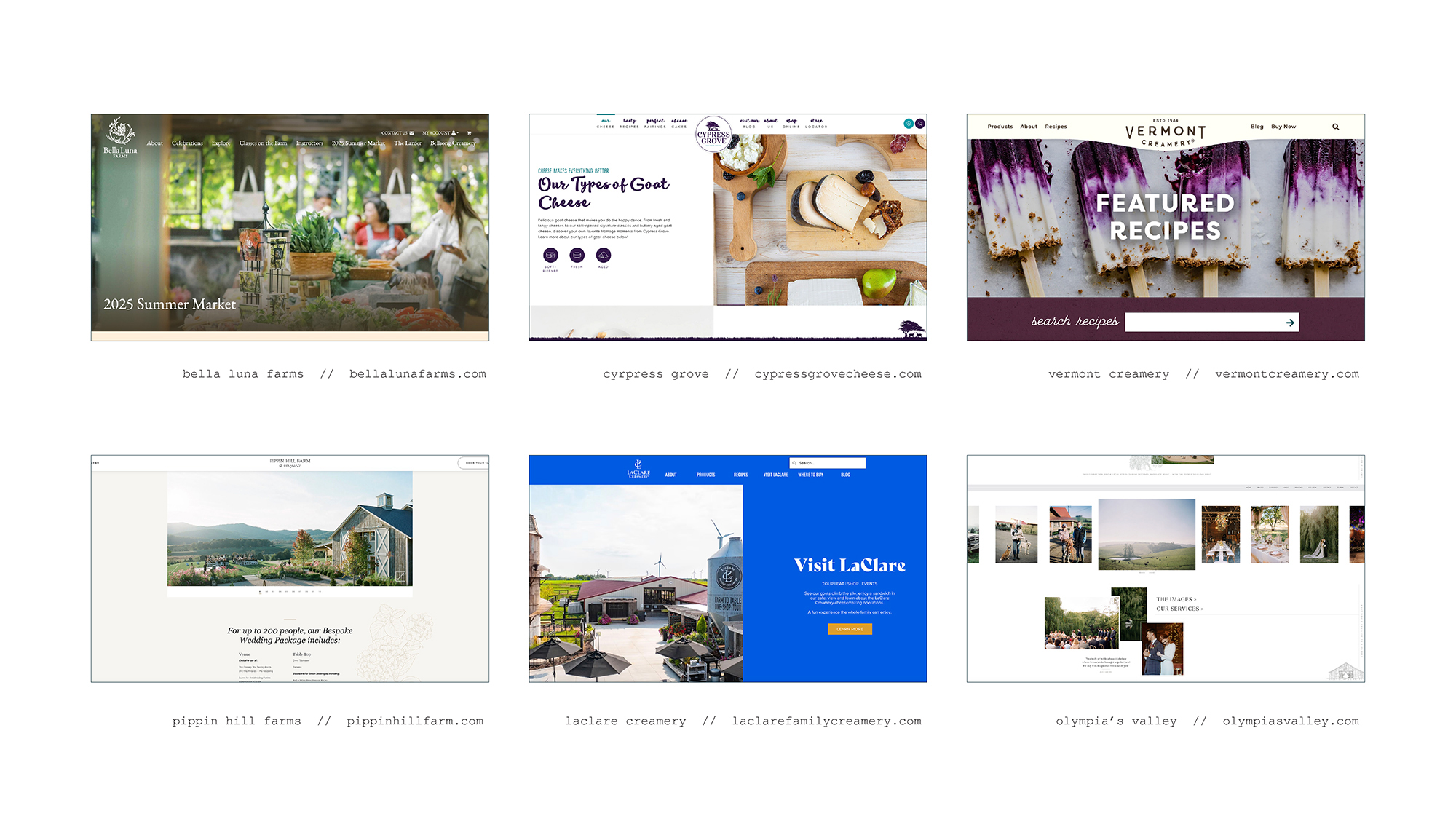website screenshots for resource materials