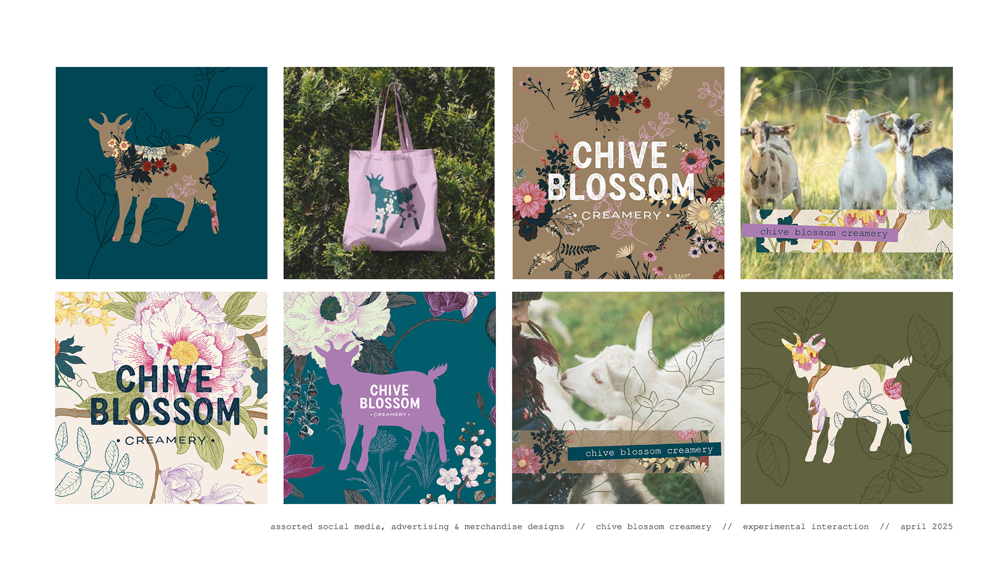chive blossom creamery social media creative
