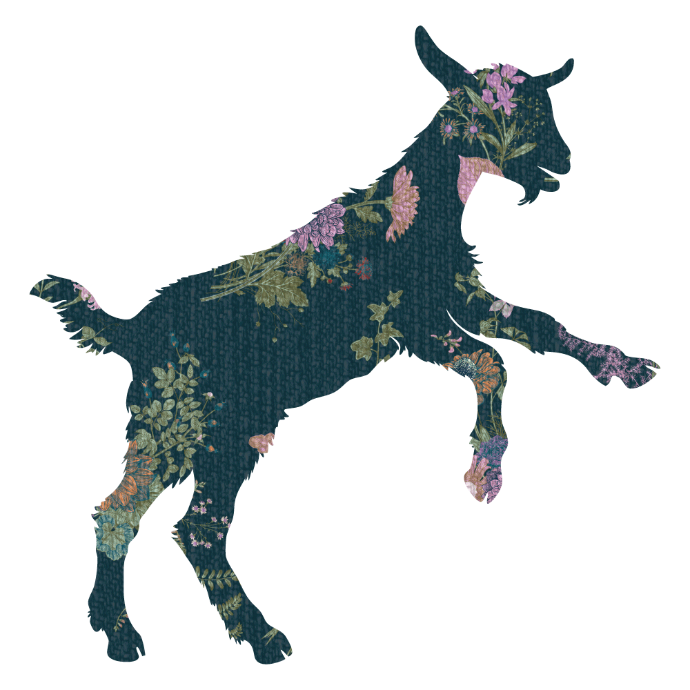 patterned goat illustration